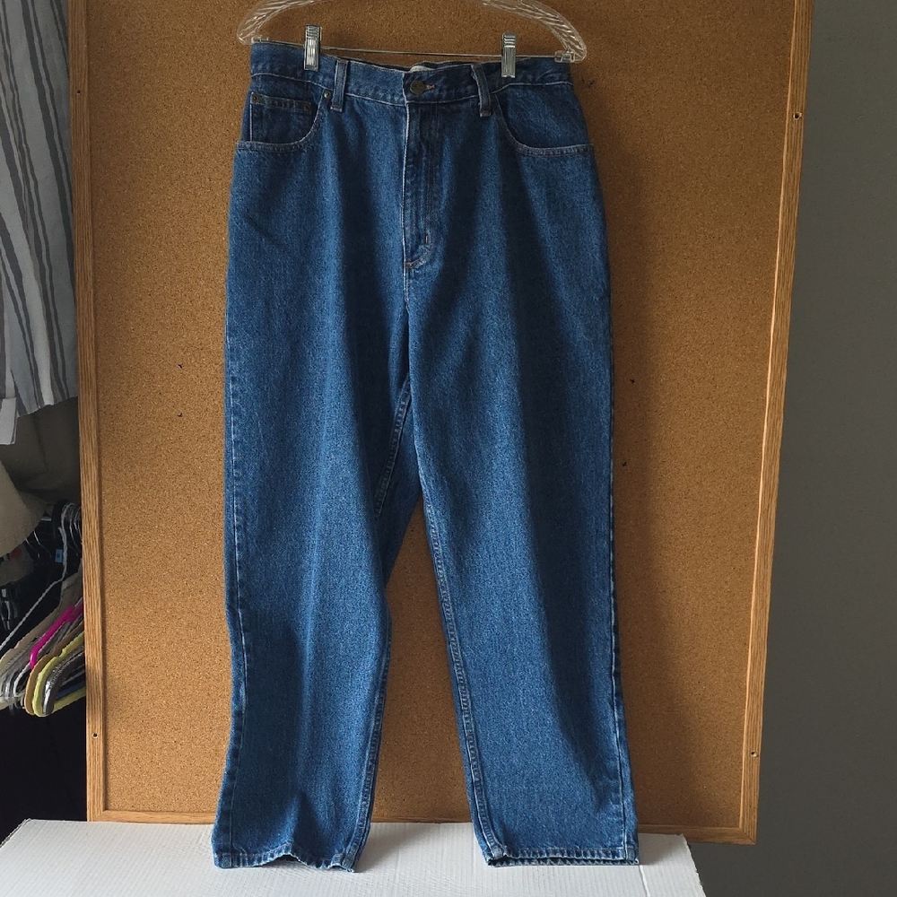 L.L. Bean Y2K Double L Relaxed Fit Blue Jeans Size 16